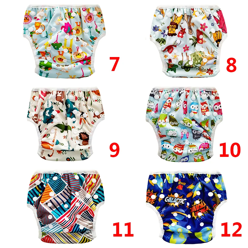 1pcs Baby Swimming Diaper Boys Girls Waterproof Swimwear Trunks Urinary Incontinence Adjustable Bottom Reusable Washable Nappies