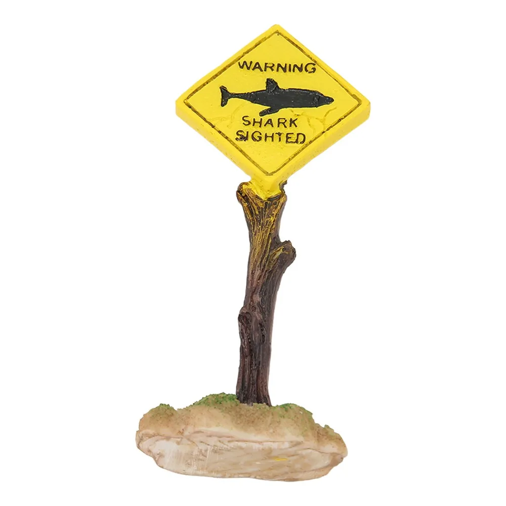 Resin Shark Warning Board Orna – обзор и цена Aquarium Fish Yellow