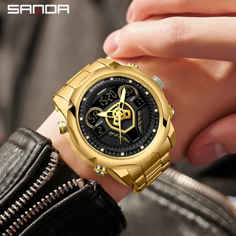 SANDA Top Brand Sports Men\'s Watches Outdoor Military Quartz Watch Man Waterproof Wristwatch for Men Clock relogios masculino