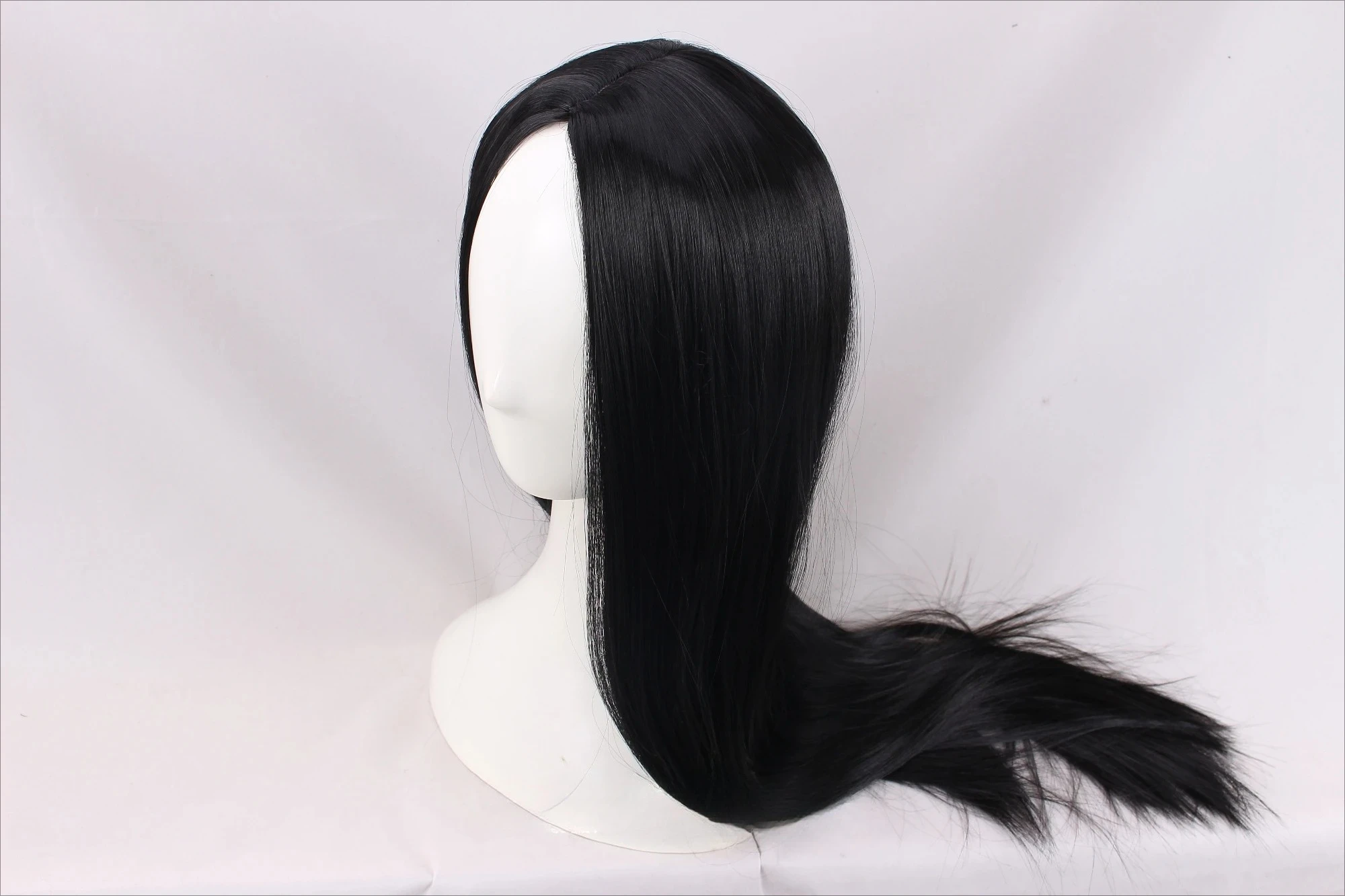 Halloween Women Addams Family Cosplay Wig Morticia Addams Wigs Black Long Straight Middle Part Synthetic Hair Pelucas Costume