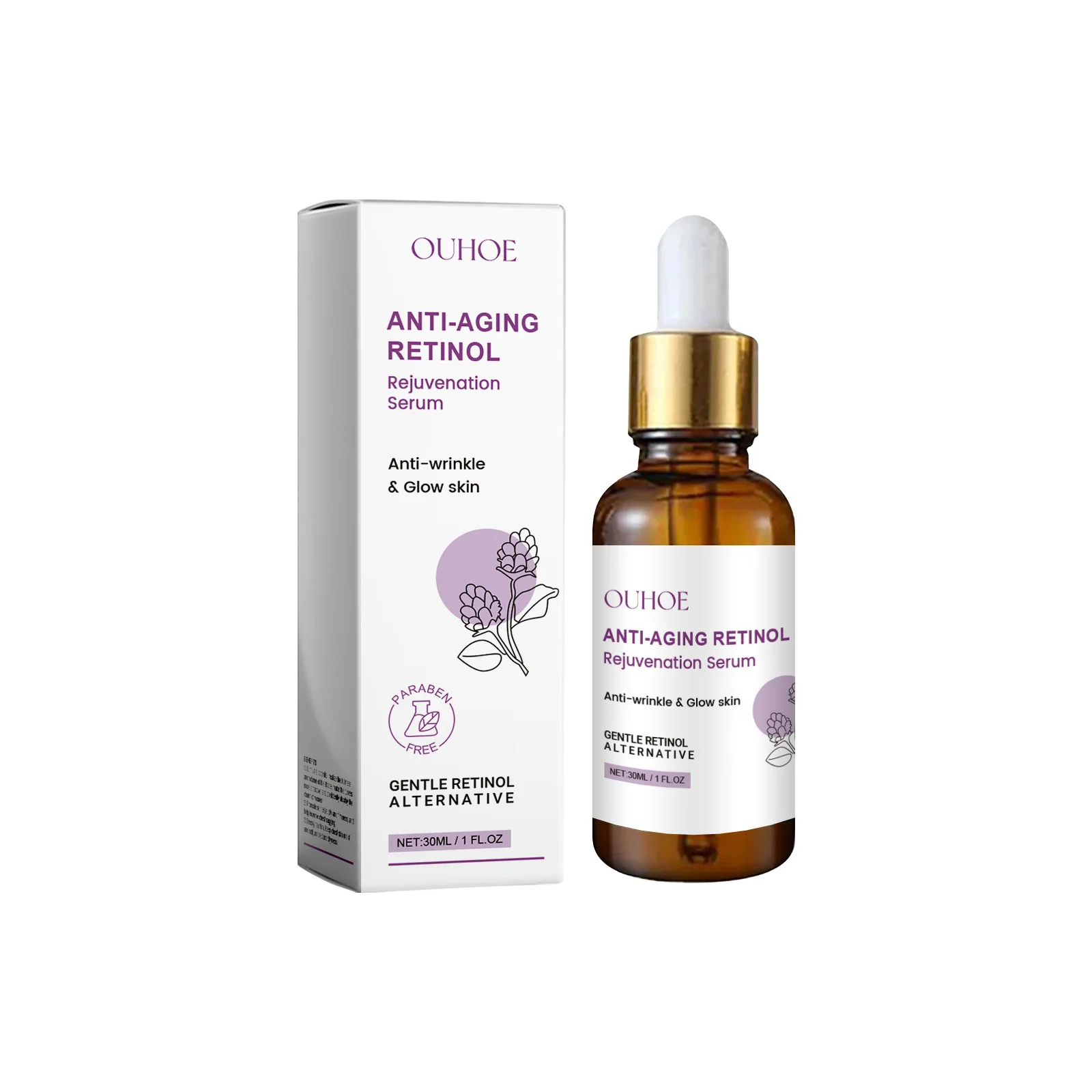 Retinol Face Serum Forehead Fine Lines Removal Collagen Lifting Repair Firm Moisturizing Glowing Rejuvenation Essence Skin Care