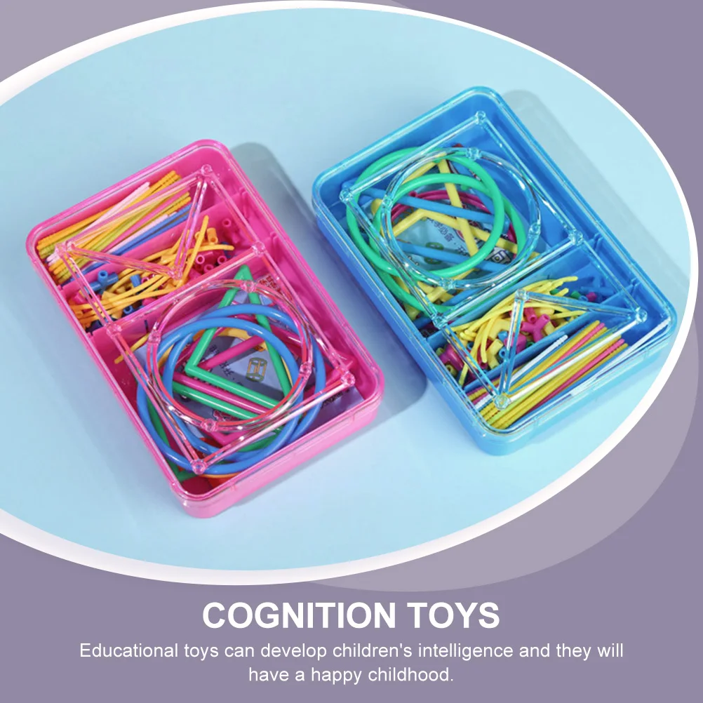 

3D Mathematical Geometric Figure Frame Toddler Kids Educational Pattern Building Blocks ABS Construction Playthings Improve