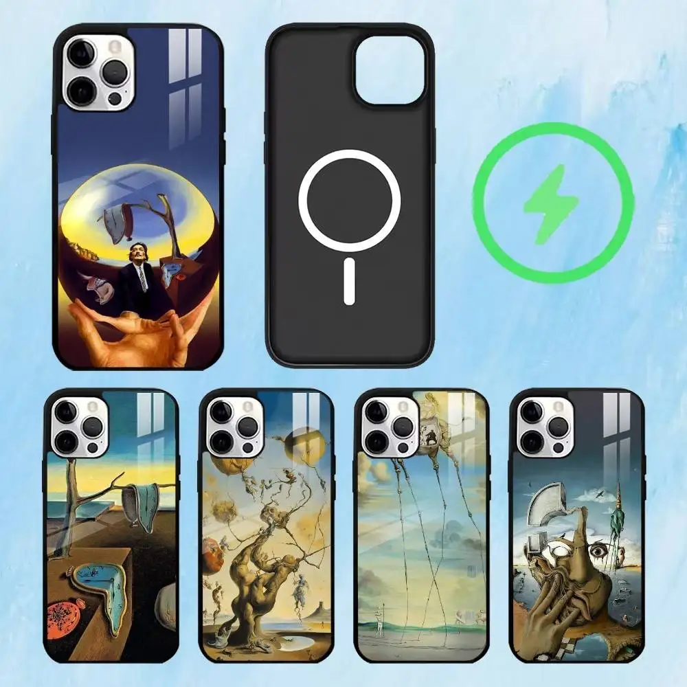 

S-Salvador D-Dali A-Art Phone Case For iPhone17,16,15,14,13,12,11 Plus,Pro Max Magnetic For Magsafe Wireless Charging
