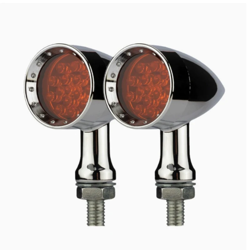 

Motorcycle Universal Cafe Racer Modified Turn Signal Lights Amber Brake Indicator Light For Harley Dyna Chopper Cruiser Bobber