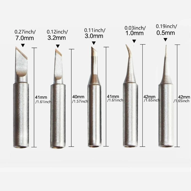 

652F Multipurpose Copper Cores Soldering Iron Tip for Quick 969 Equipment Repairing Electronic Component and Product Assembly