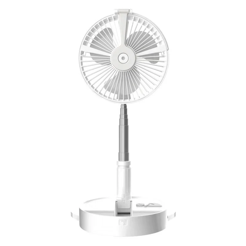 

Desktop Portable Folding Fan USB Rechargeable Spray Hydrating Mini Fan Telescopic LED Fan