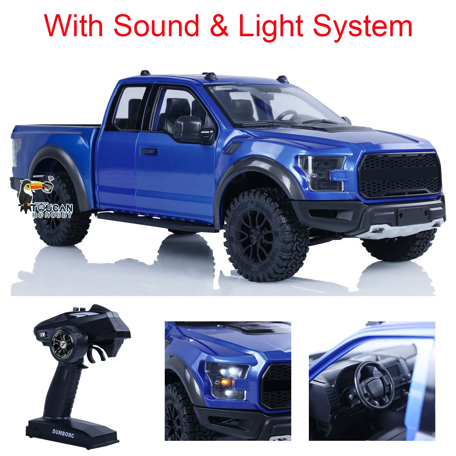 Upgraded JDMODEL RC Crawler 1/10 Climbing Car JDM F150 Remote Control Off-road Vehicles with Sound Light Set Toy Model THZH1875