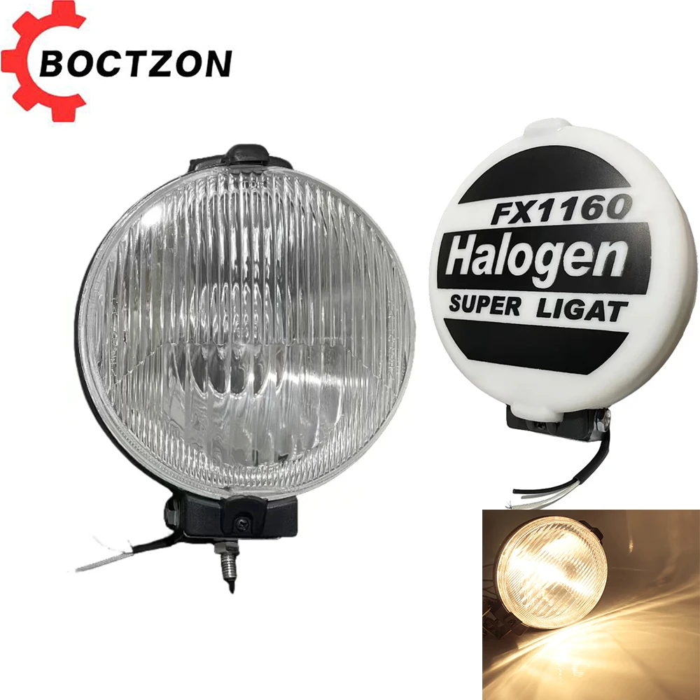 1pc 6 Inch Halogen Spotlight 12V 55W H3 Truck Round Light Work Light Fog Driving Lamp Headlight Mounting Universal SUV Off road