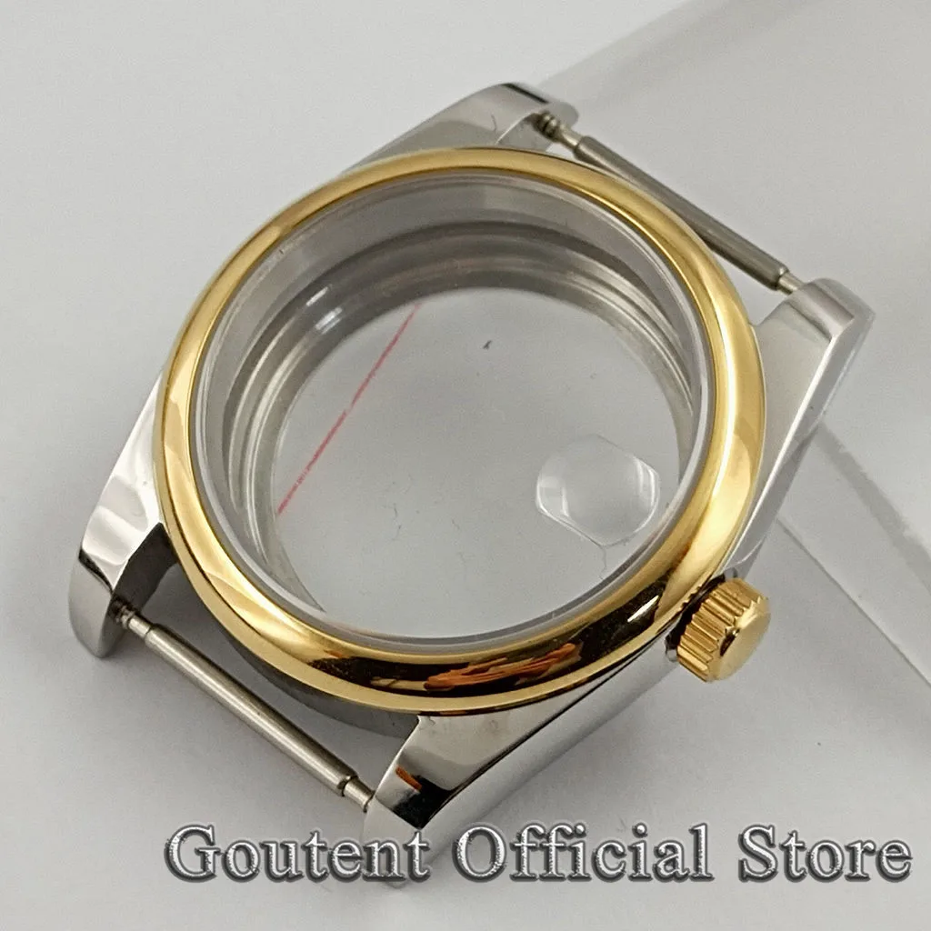 36mm/39mm Silver/Black/Gold Watch Case Men Fit NH35/36/34,Miyota8215/821A DG2813/3804 ETA 2836,2824 PT5000 Movement