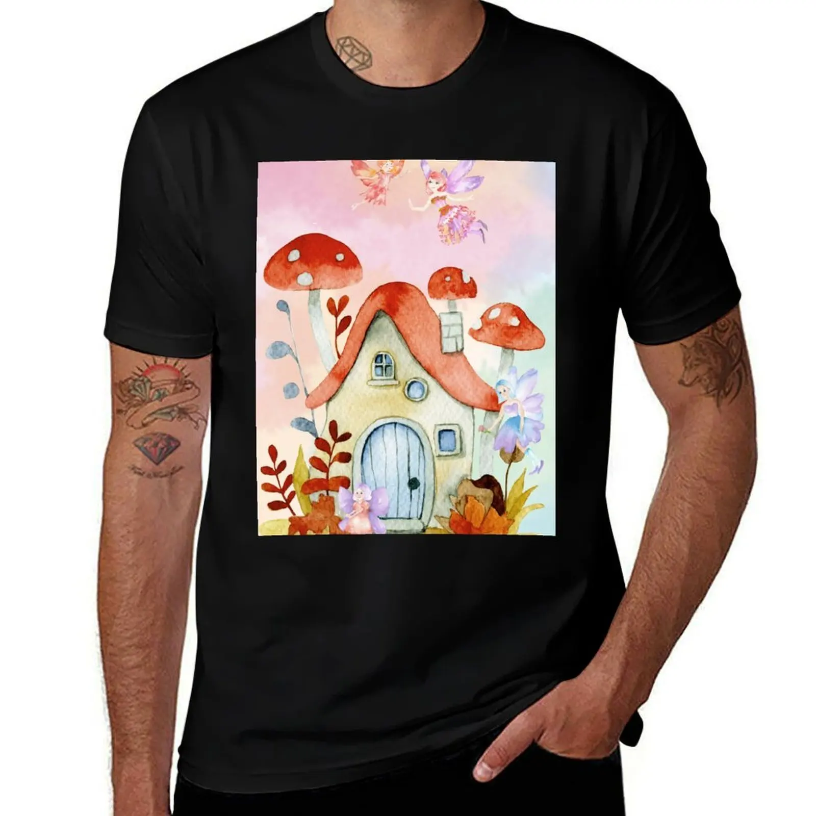 

Fairyland - акварельная футболка, великолепная настройка, роскошные мужские рубашки с аниме, мужские рубашки