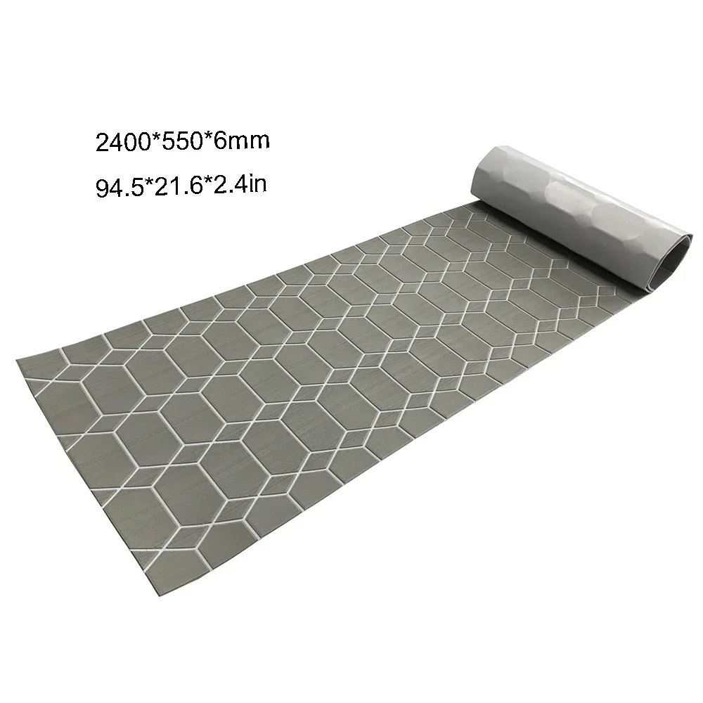 Hexagon Pattern Covers The Splicy Carpet EVA Foam Self-adhesive Faux Boat Decking Sheet Flooring Pad Yacht Accessories Marine