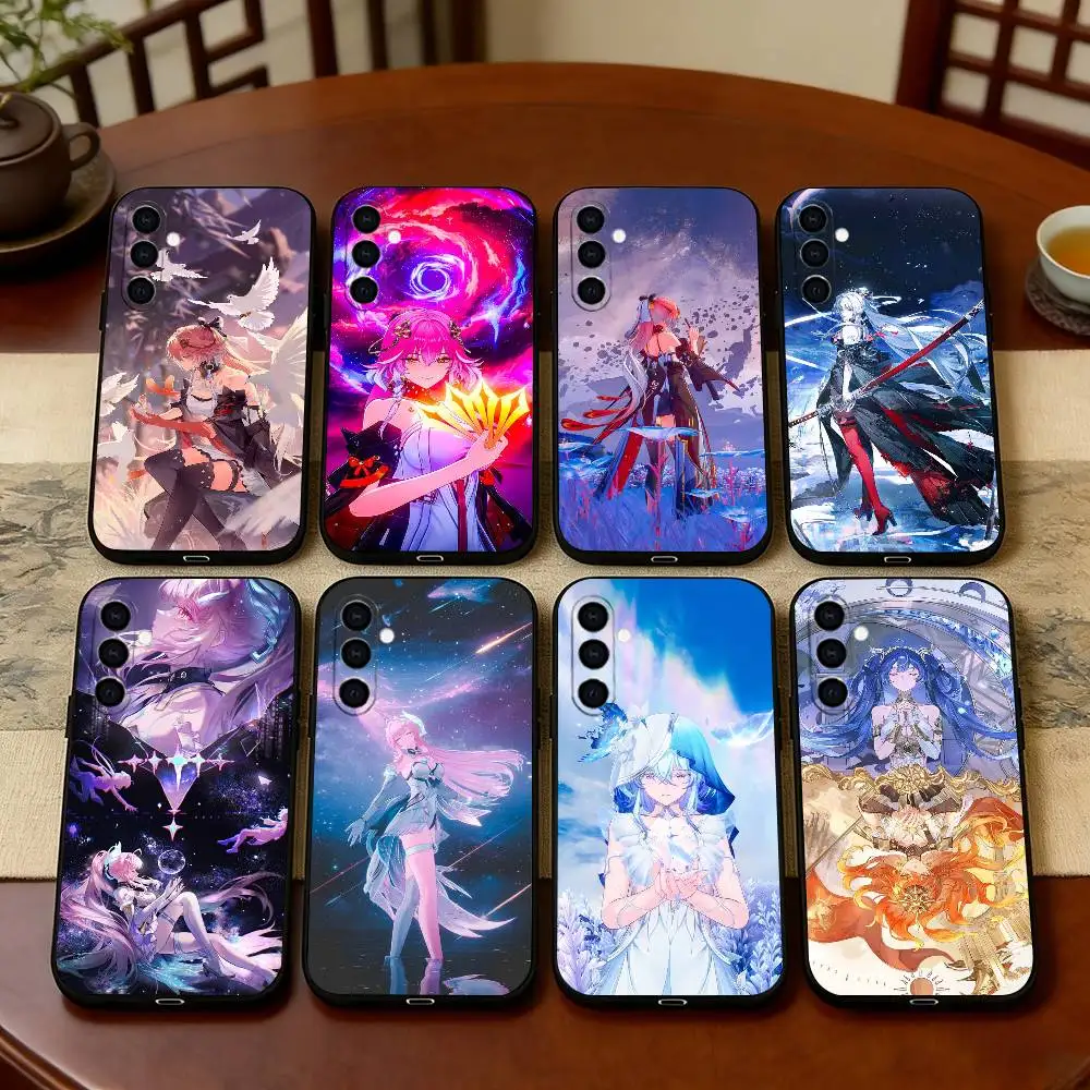 Wuthering Waves gift Phone Case Black Silicone Soft For Samsung Galaxy A73,A72,A71,A70,A53,A52,A51