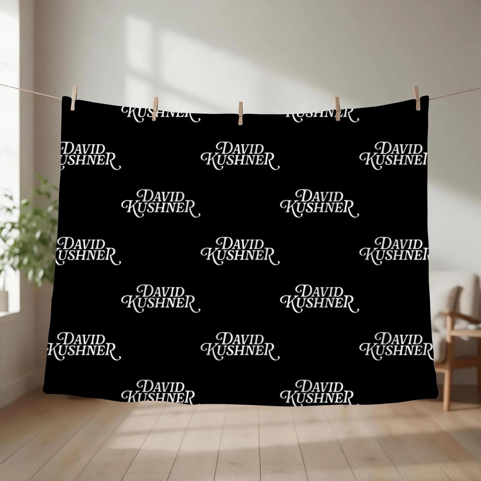 David Kushner Merch David Kushner Logo Throw Blanket couch cozy soft plush fuzzy picnic outdoor blanket