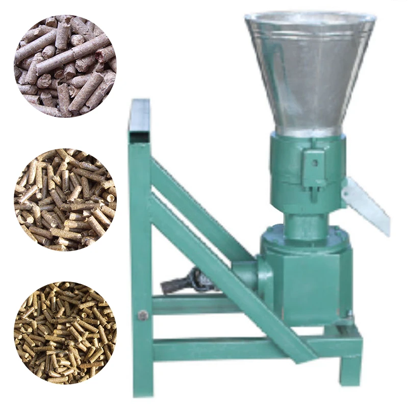 

Pellet Press Wood Pellet Mill Machine Feed Pellet Machine 50-90KG/H PTO Shaft Drive Sawdust Pellet Machine Granulator KL150P