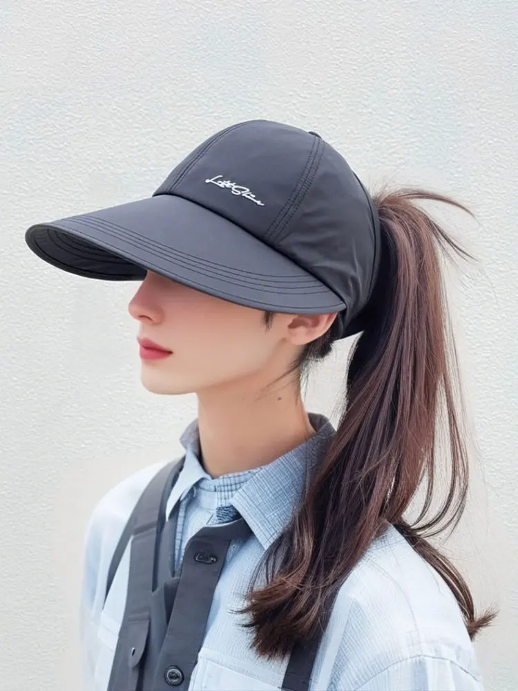 Quick Dry Large Brim Baseball Cap Unisex Outdoor Sun Hat Women's Style Men's Style Summer Casual Geometry Color Block Cap
