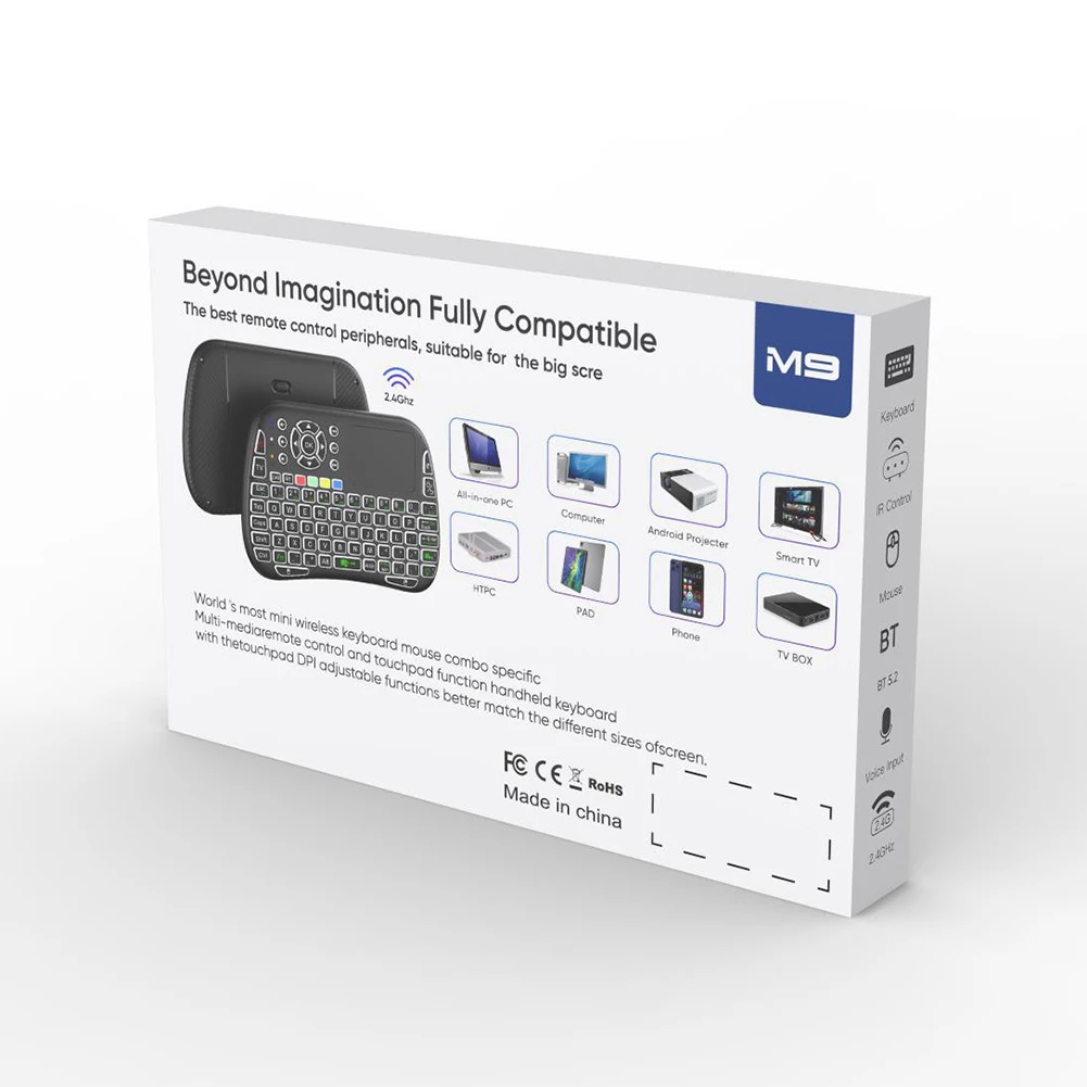 لوحة مفاتيح لاسلكية بإضاءة خلفية RGB مع لوحة مفاتيح ذكية لاستقبال USB 2.4G/متوافقة مع البلوتوث تعلم مفاتيح حصرية لنظام التشغيل Mac OS Linux