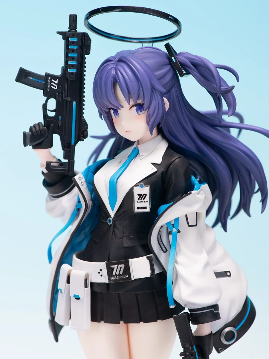 Blue Archive Hayase Yuuka Anime Figure Double Guns Halo Pvc Model Collection Desktop Display Decor Gift view 6