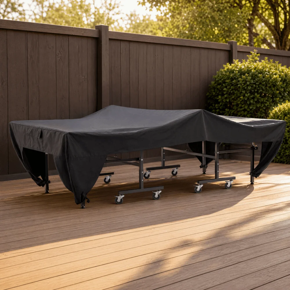 Splash Proof Ping Pong Table Cover Dust Blocking Adjustable Buckle Straps Ping Pong Table Protective Cover Protective Cover