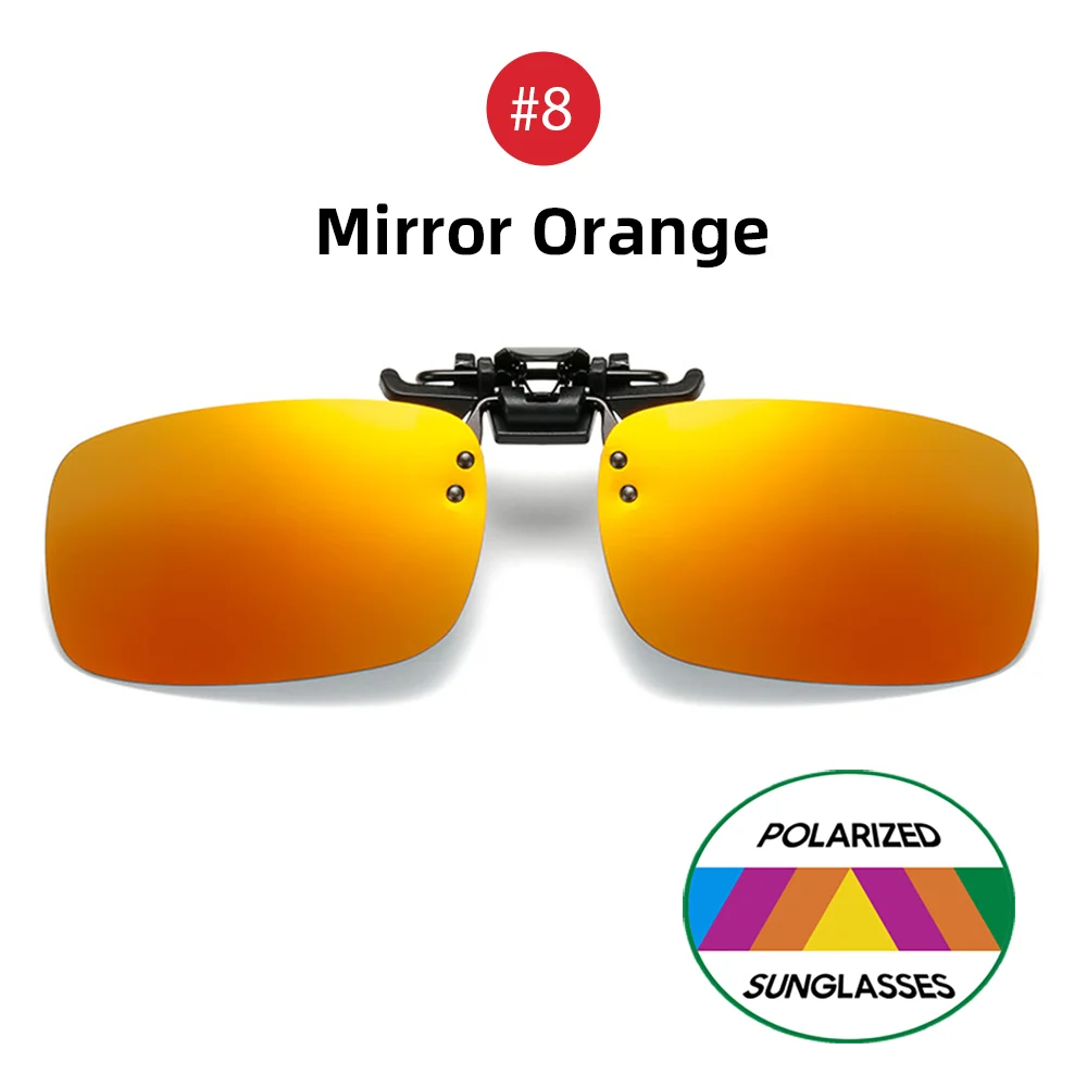 VIVIBEE Klassische Flip Up Clip auf Sonnenbrille Angeln Männer Quadratische Polarisierte Linse Nachtsicht Fahren UV400 Frauen Gläser – Detail 16