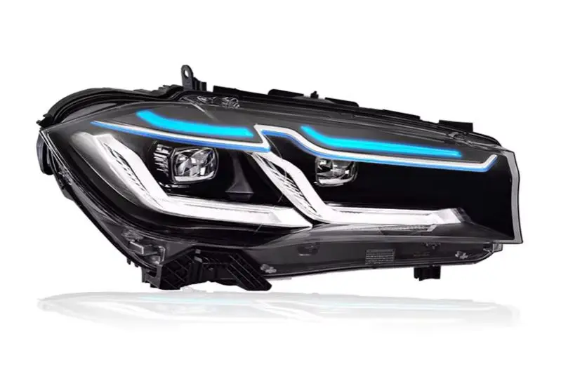 

Для BMW X5 14-18 фара в сборе F15, недорогая модифицированная высокосовершенствованная полностью светодиодная фара X6, вилка дневных ходовых огней и