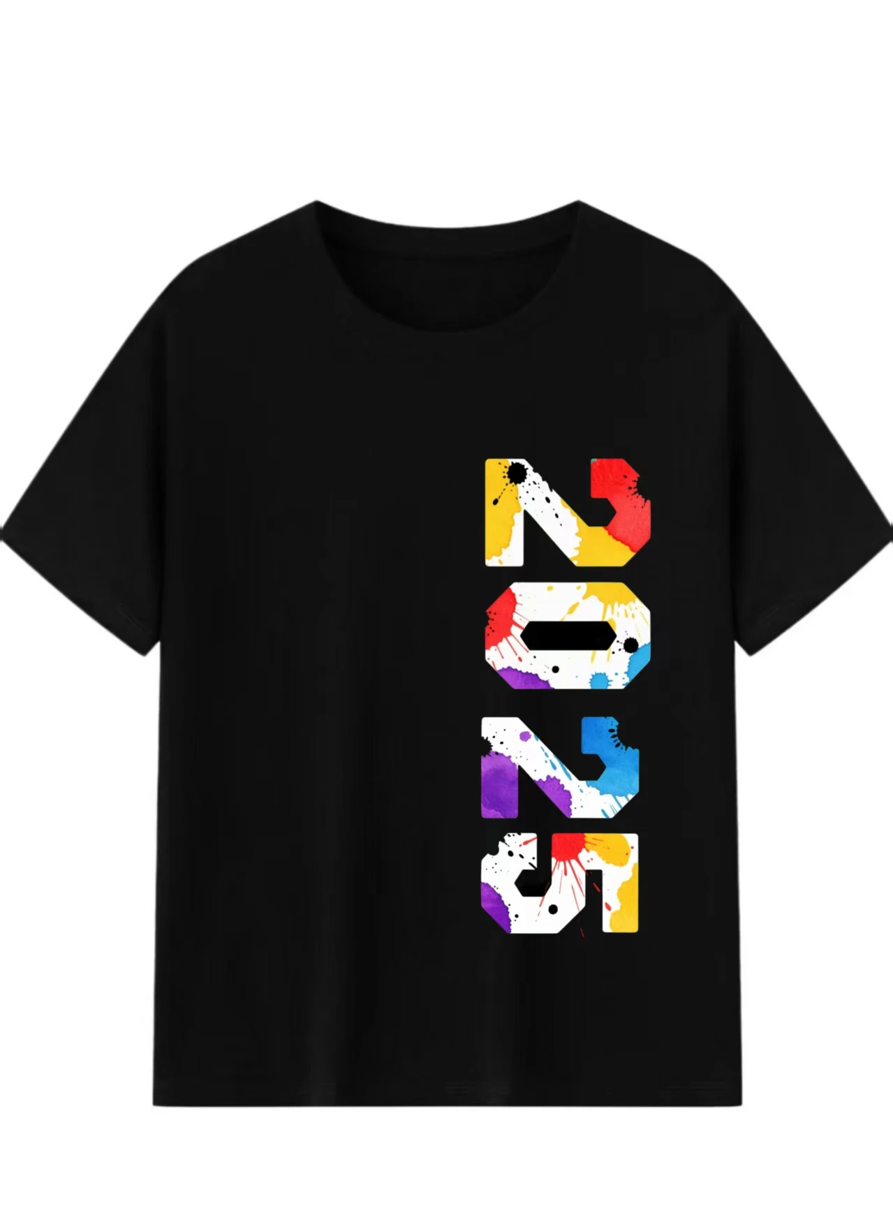 

Personalized Customized Fashion Trend, Simple And Versatile, Digital Ink Splatter Art Design, Pure Cotton Men's And Women's Shor