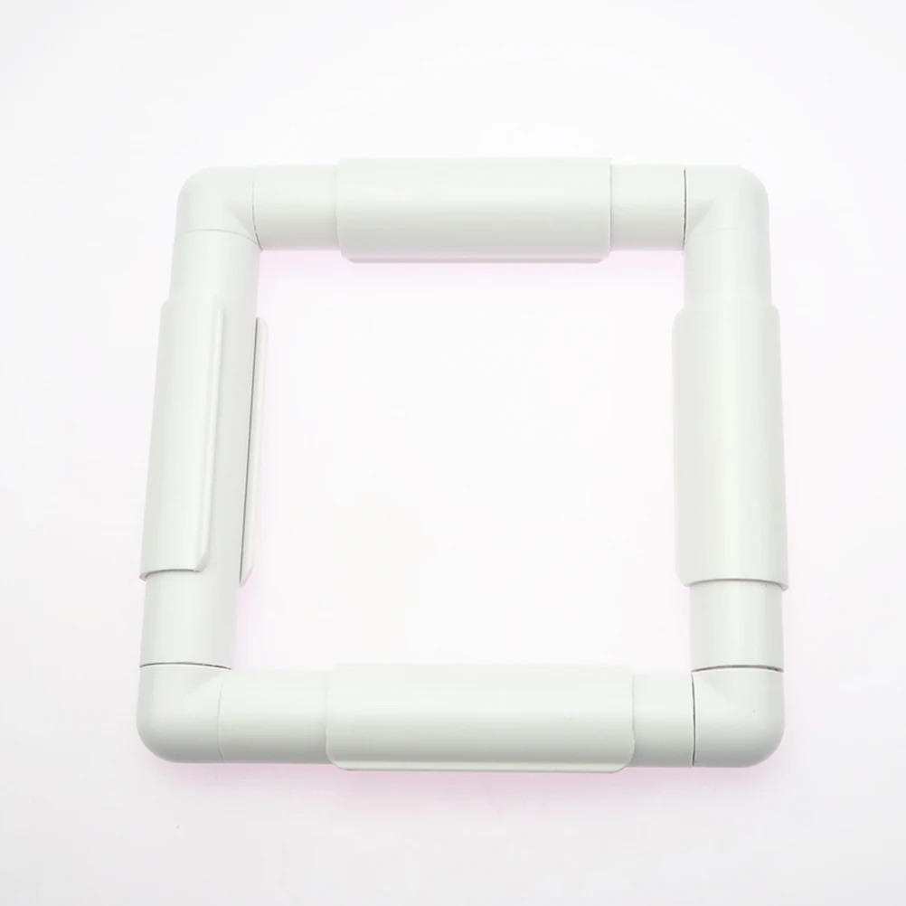 

White Embroidery Craft Square Clip Frame Clip-on Fabric Fastening Hoops Quilting Frames