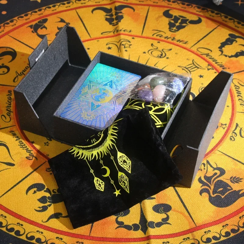 Divination Future New Gold Foil Color Rider-Waite Tarot Deluxe Edition Board Game Party Card Fortune Telling Guidance Collection