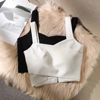 Y2k moda harajuku sem mangas tanque cami sexy básico ropa de mujer coreano branco feminino colete halter clube colheita zíper fitness topo