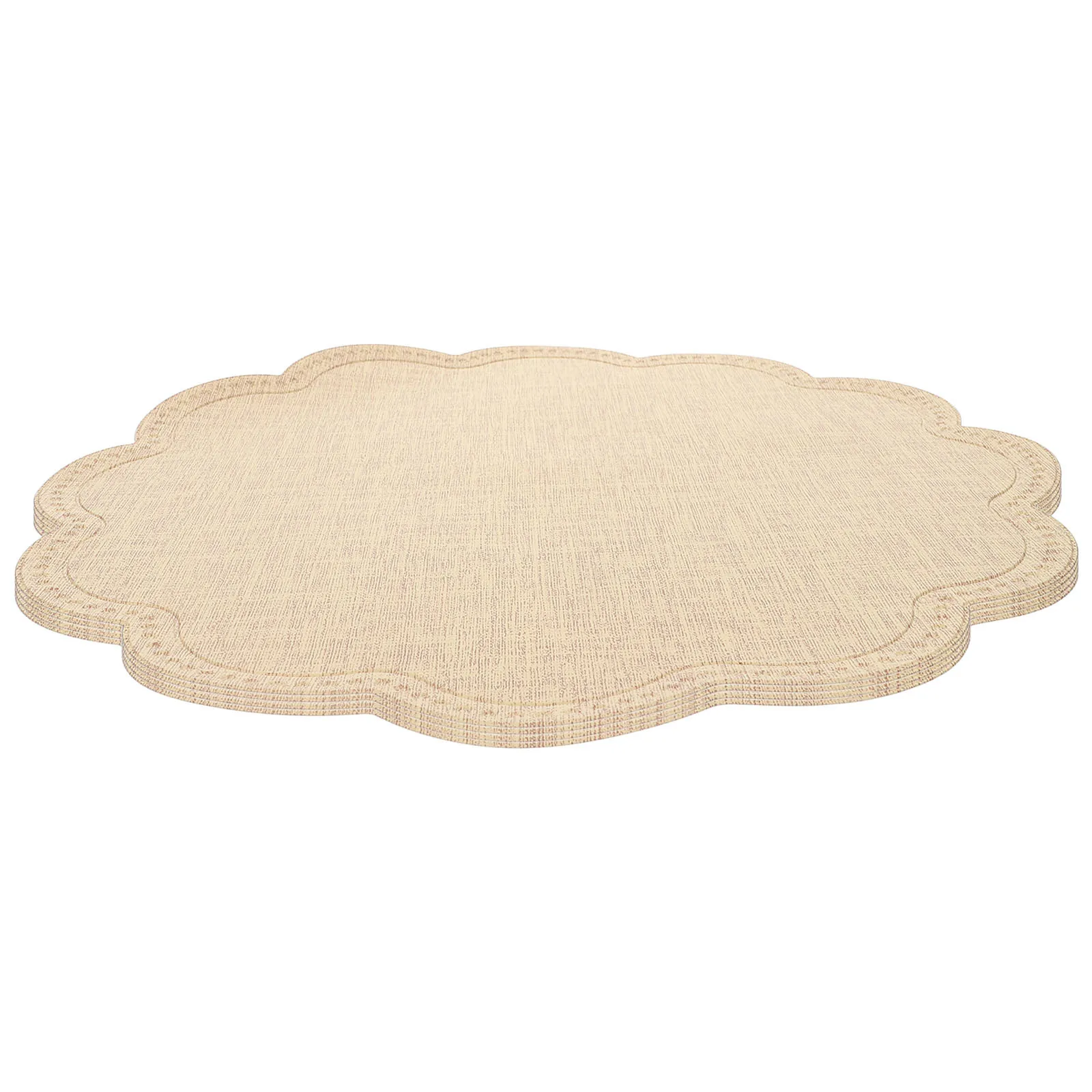 

4Pcs PU Placemats Anti-Scald Table Mats Simple Texture Oilproof Reusable for Dining Room Hotel Restaurant Party Decor