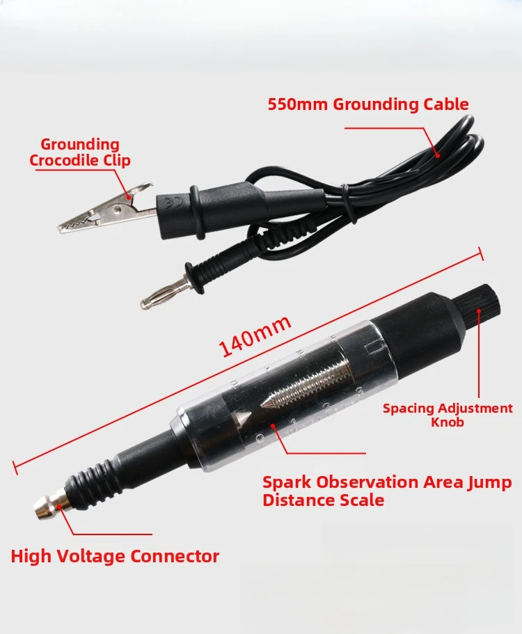 For Most Vehicle Models Engine Ignition Tester Car Spark Tester For Under Hood Work Flexible Reach Testing Instrument