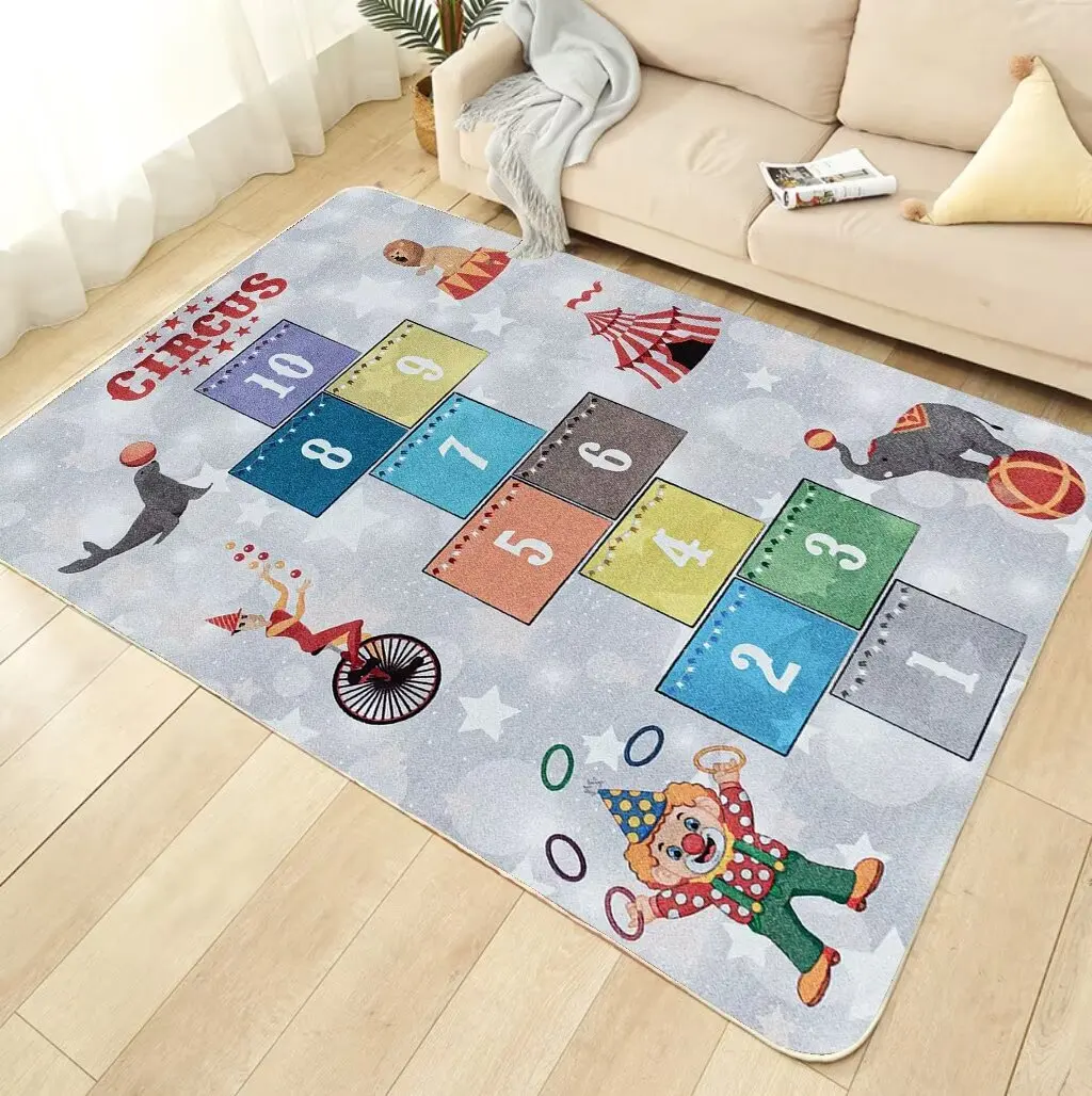 Cute Rainbow Kids Crawling Carpet Large Area Carpets for Living Room Children Bedroom Decoration Cloakroom Non-slip Floor Mat