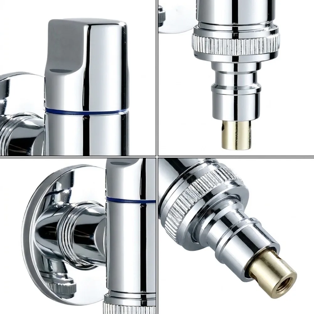 Leak Resistant Copper Washing Machine Shut Valve with 90 Degree Rotation Mirror Plated Scratch Resistant Finish