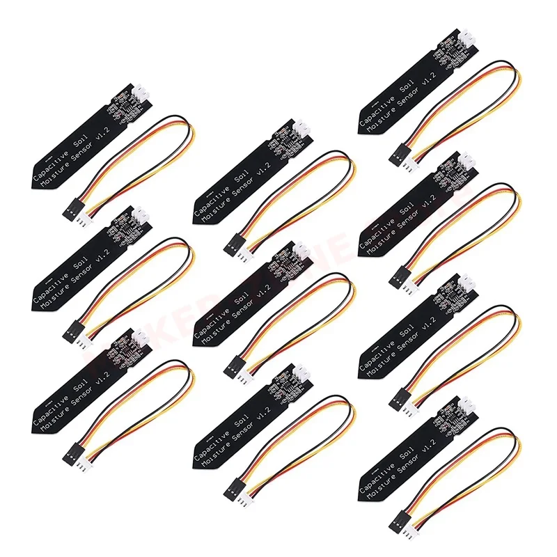 10 PCS Capacitive Soil Moisture Sensor Module Corrosion Resistant Soil Humidity Detection Module for Arduino DIY Parts