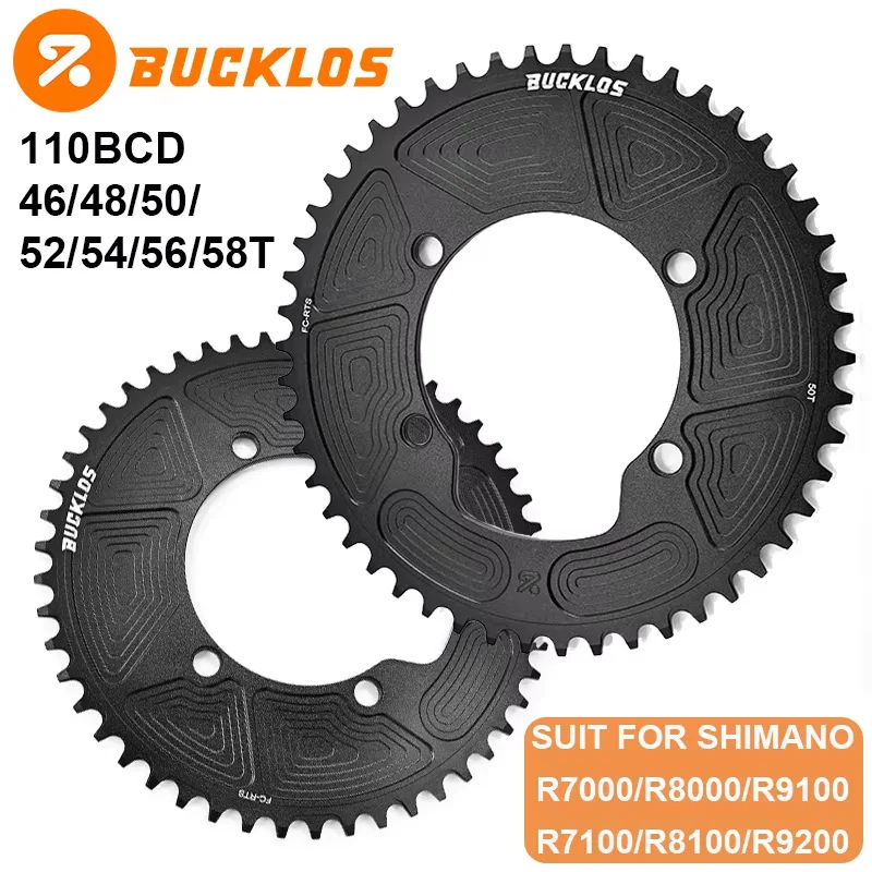 

Велосипедная шатунная система Bucklos Road Bike 4-Bolt 110 BCD с закрытым положительным/отрицательным зубчатым профилем, одинарная, с датчиком мощности, для гоночных велосипедов