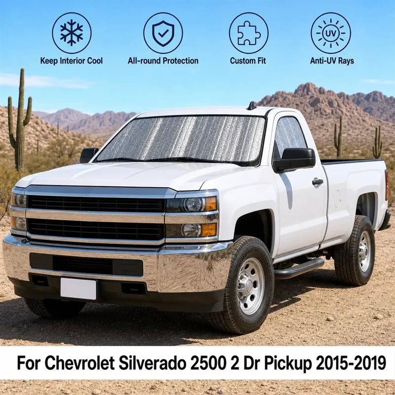 

For Chevrolet Silverado 2500 2 Dr Pickup 2015-2019 Car Window Sunshades UV Block Privacy Heat Insulated Foldable Car Curtain