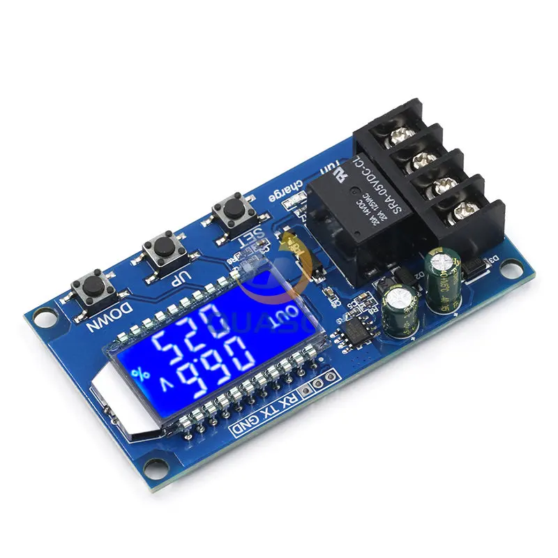 6-60v 10A Lithium Battery Charge Control Module Controller Protection Board with Overcharge Protection Switch XY-L10A