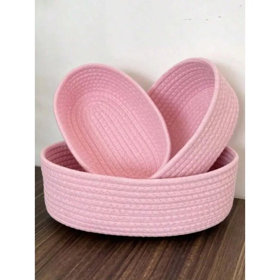 

XqYBB Handmade Woven Oval Storage Basket Small Hanging Woven Basket Suitable For Living Room Bedroom Game Room Snacks DIY Weavi