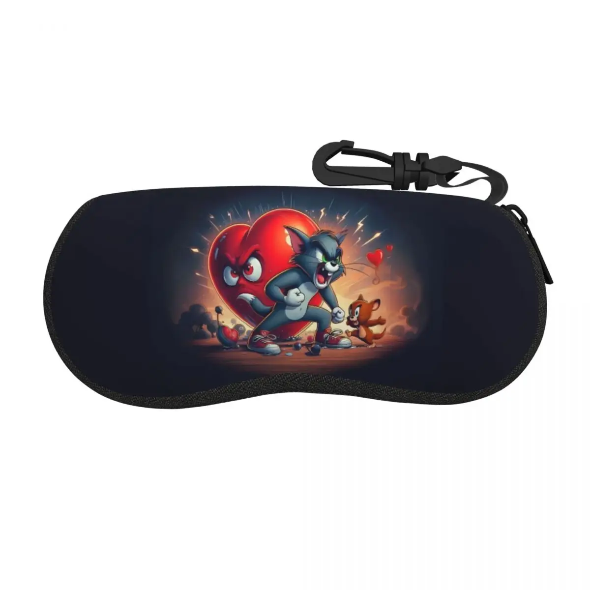

Custom Cartoon Tom And Jerry Sunglasses Soft Case Neoprene Zipper Anime Kawaii Shell Eyeglass Case Protective Box For Glasses