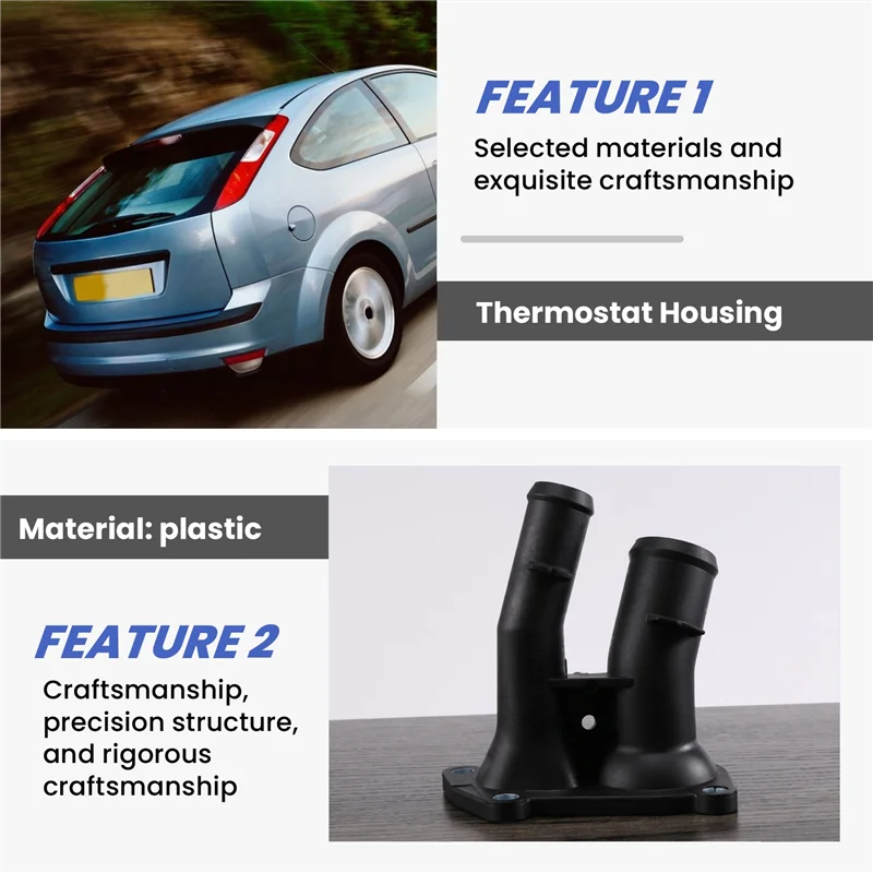 AEF2-ترموستات الإسكان المبرد شفة صالح لفورد C-Max التركيز فيوجن مونديو فييستا 2001-2012 1707050 2S6G-9K478-BC