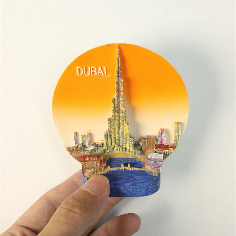 

Dubai Landmark Burj Khalifa Refrigerator Magnet High-end Magnet Tourism 3D Decorative Magnetic Souvenir