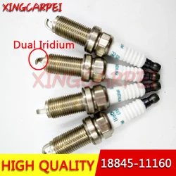 4PCS Dual iridium Spark Plug 18845-11160 FK16HQR11 for Hyundai Sonata Santa Fé Kia Sportage Sorento 1884511160