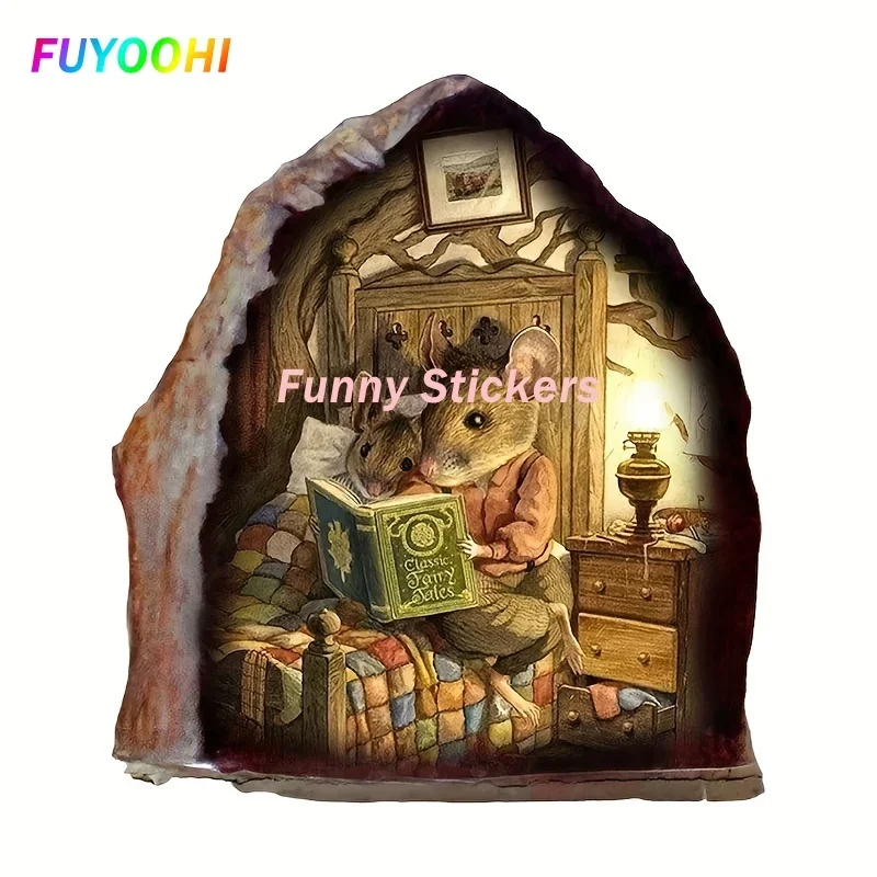 

FUYOOHI Vinyl Car Sticker Add A Touch of Fun To Your Home Decor with These Cute Mouse Hole Wall Stickers!