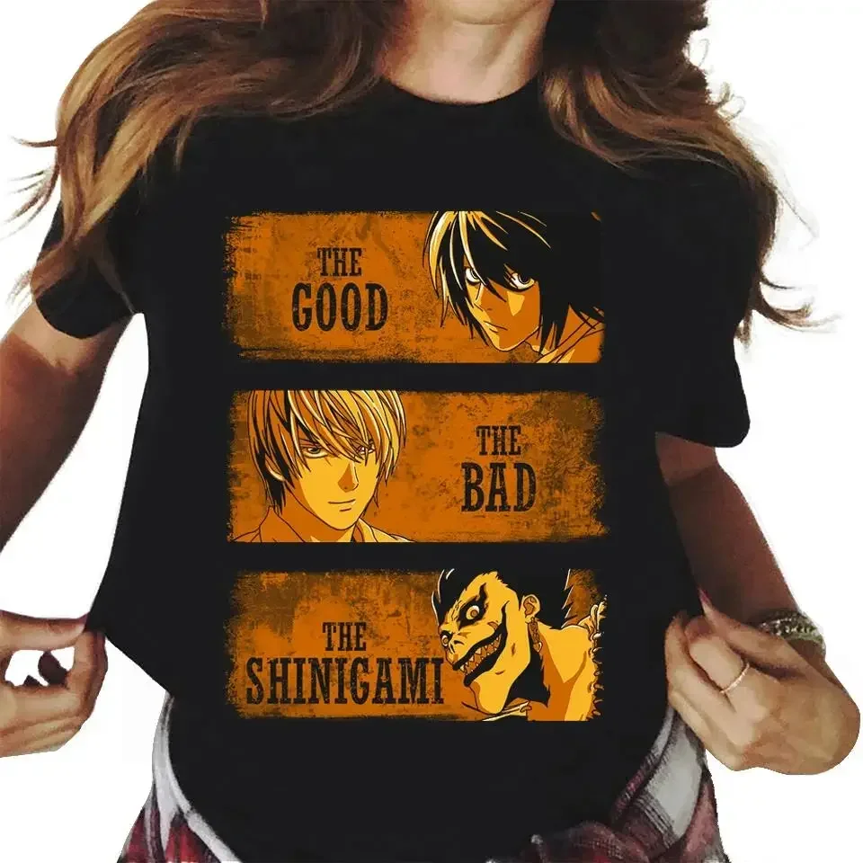 

Death Note Graphic Print T Shirt Women Fashion Casual Harajuku Short Sleeve Japanese Anime T Shirts Unisex T Shirt