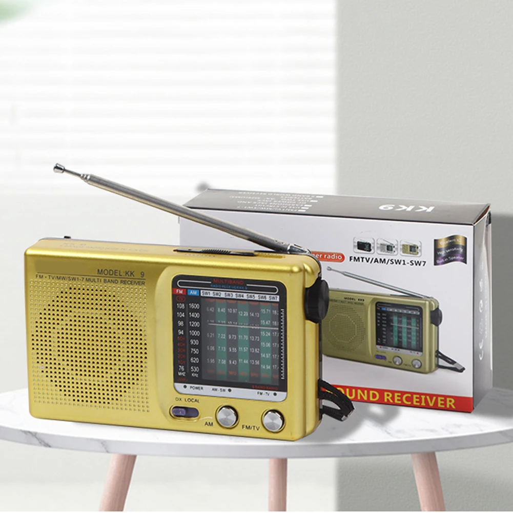 Portable Mini Handheld AM FM Radio With Telescopic Antenna - HiFi Full-wave Two Band Old-fashioned FM AM Radio Retro Mini