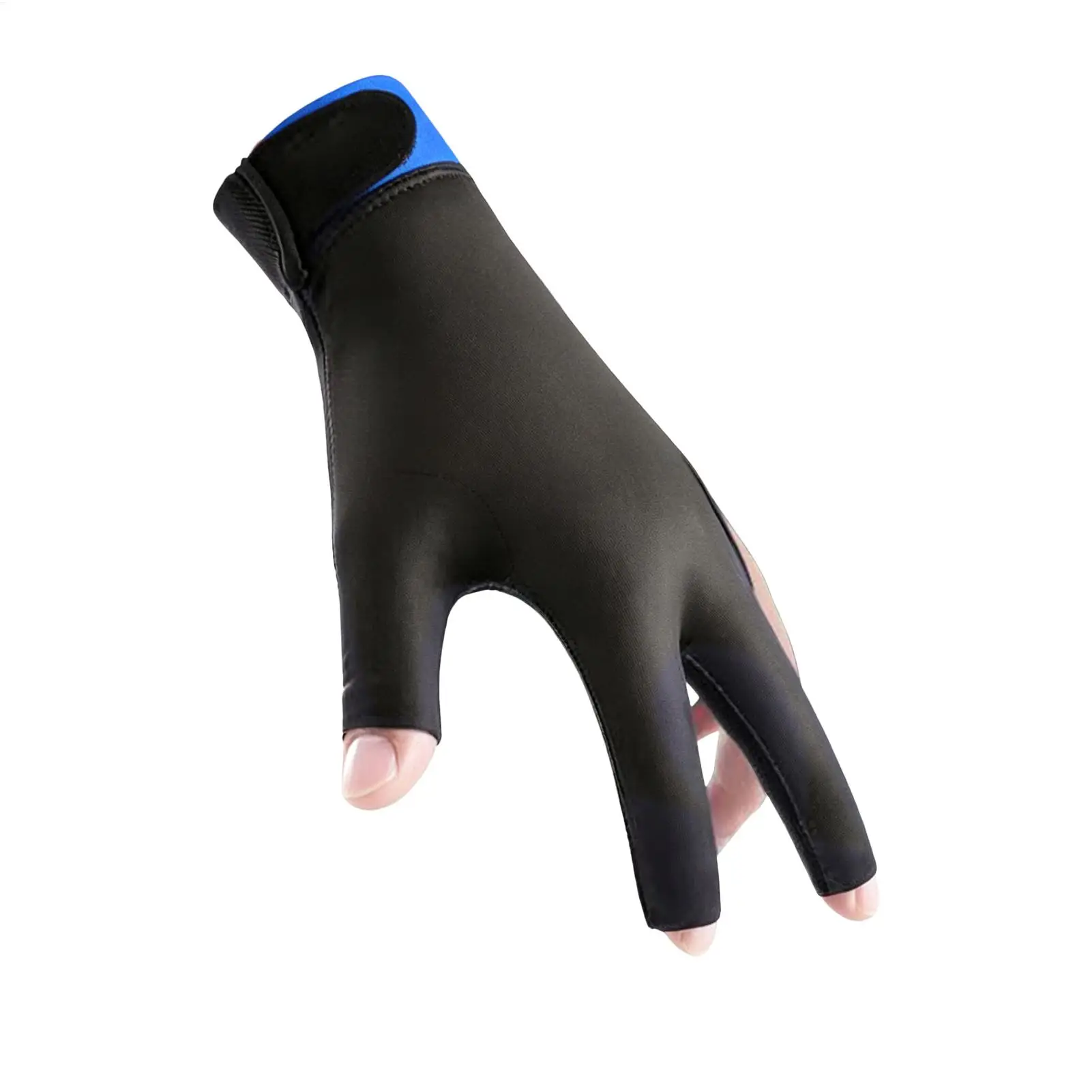 Billiards Glove Left Hand 3-Finger Left Hand Quick-Dry Billiards Accessories Adjustable Billiard Pool Gloves For Adults Men