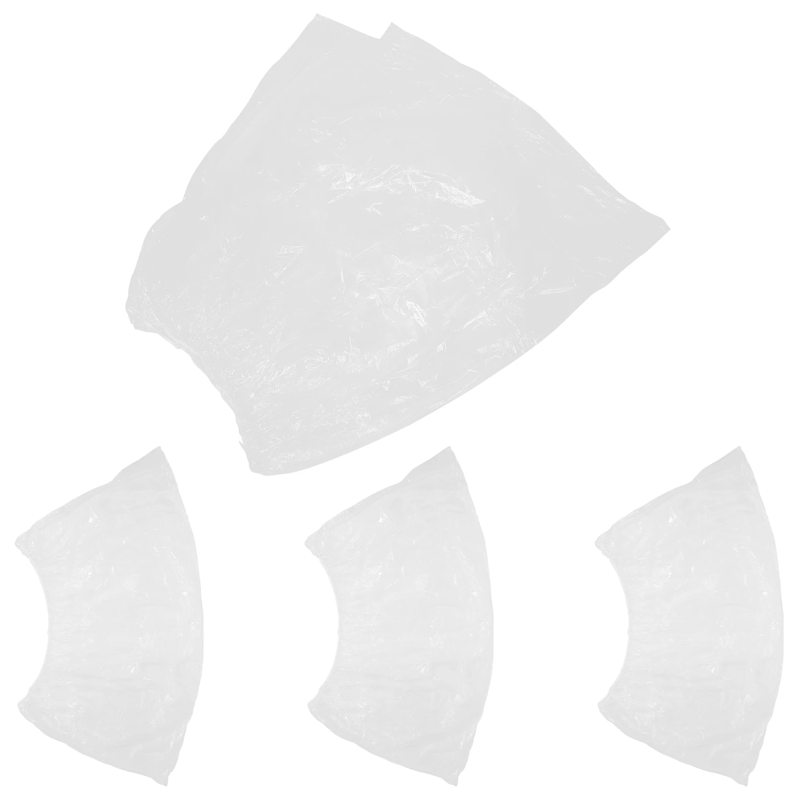 

4pcs Motorcycle Cover Transparent Waterproof PE Bike Protector L Size Dirt Rain Proof Disposable Summer Winter