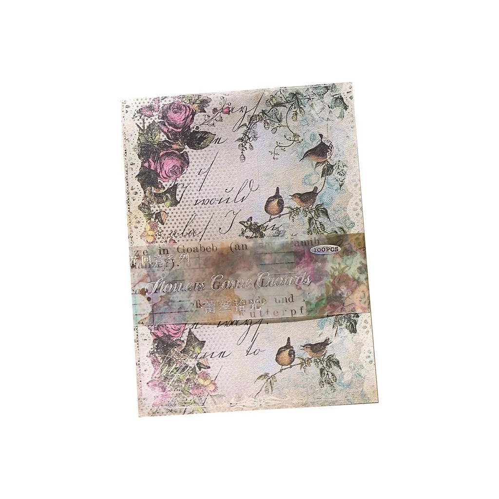 Papier de scrapbooking vintage, collage de bricolage, fournitures de journal indésirable, décor de licence esthétique, 100 feuilles