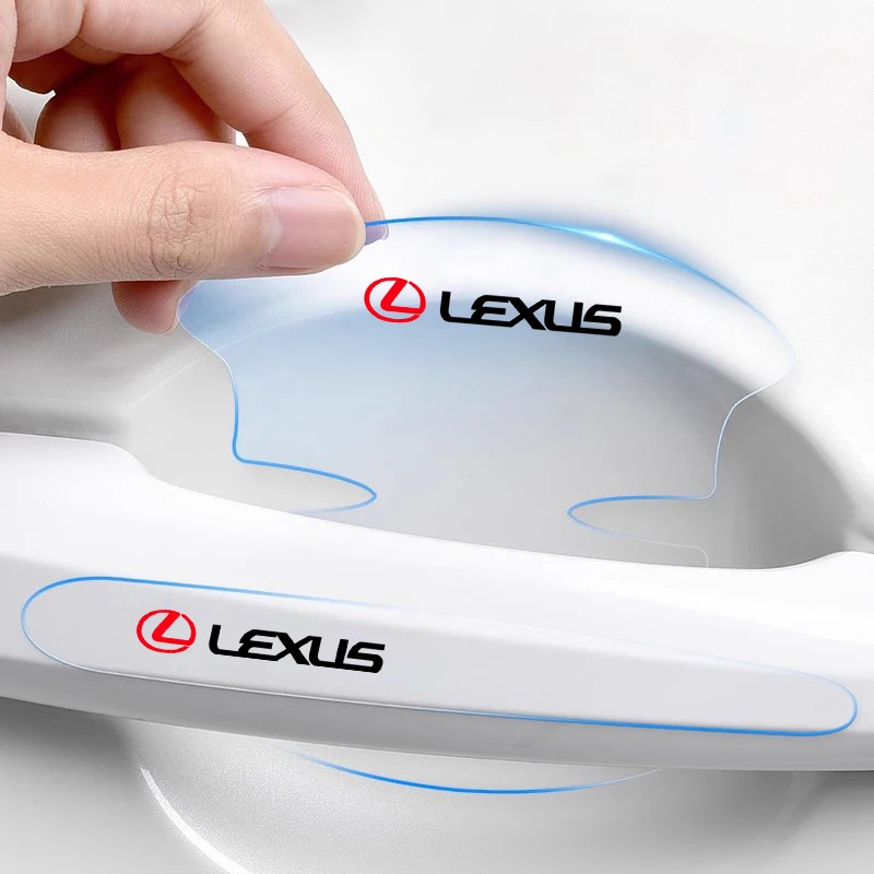 8Pcs Car Door Bowl Handle Protective Sticker Anti-collision Strip For Lexus F SPORT ES RX NX LS UX LM LX GX LC RZ IS CT GS RC HS