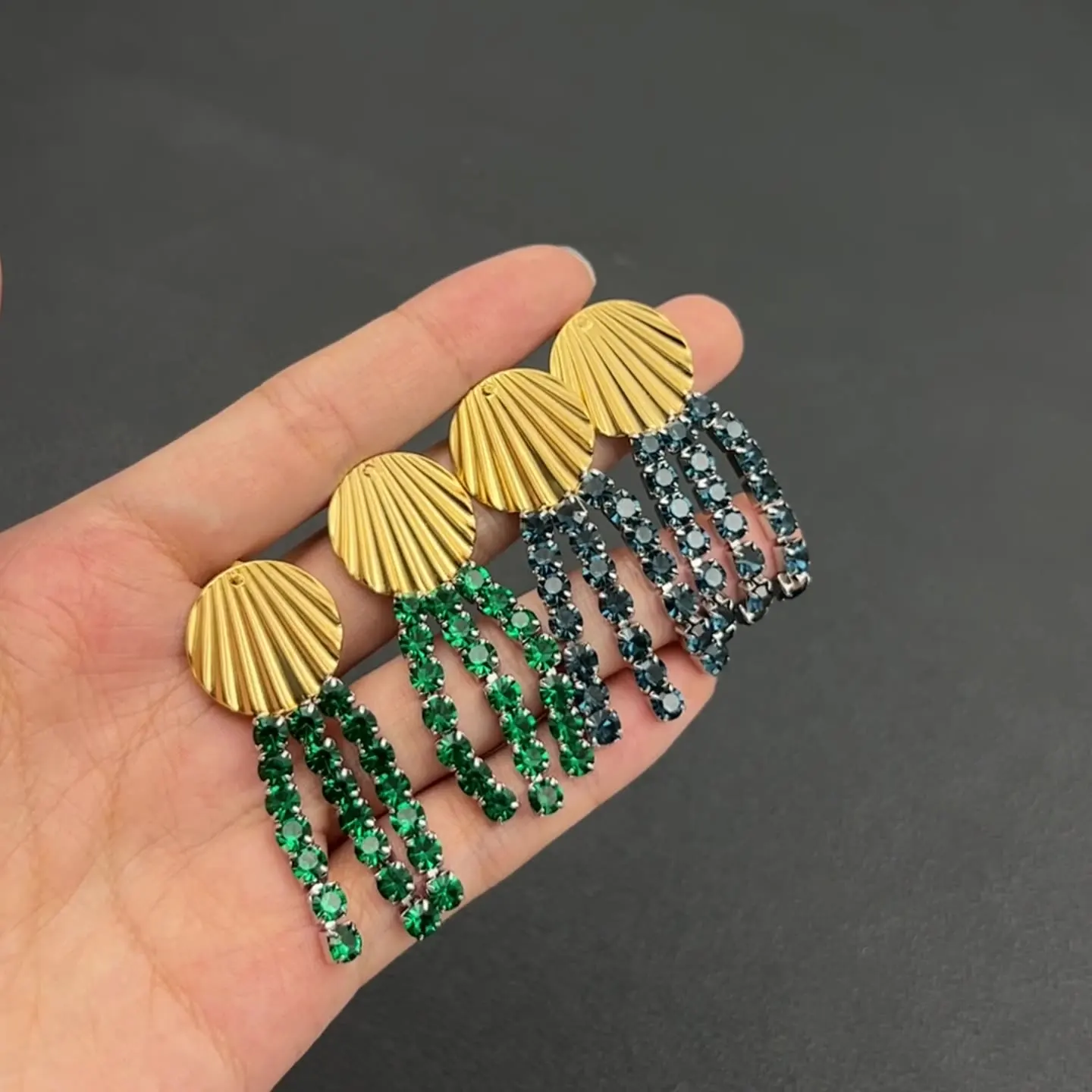 Bohemian-style luxury long earrings