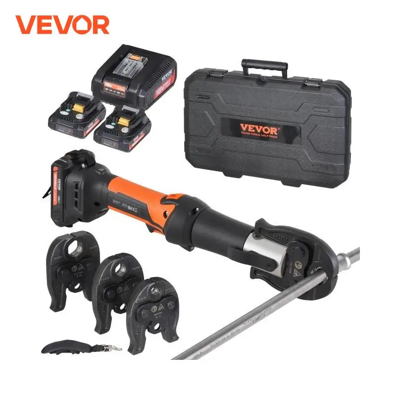 VEVOR Pro Presswerkzeug, elektrisches Rohr-Crimpwerkzeug mit M15 M22 M28 Backen-Presswerkzeug-Set